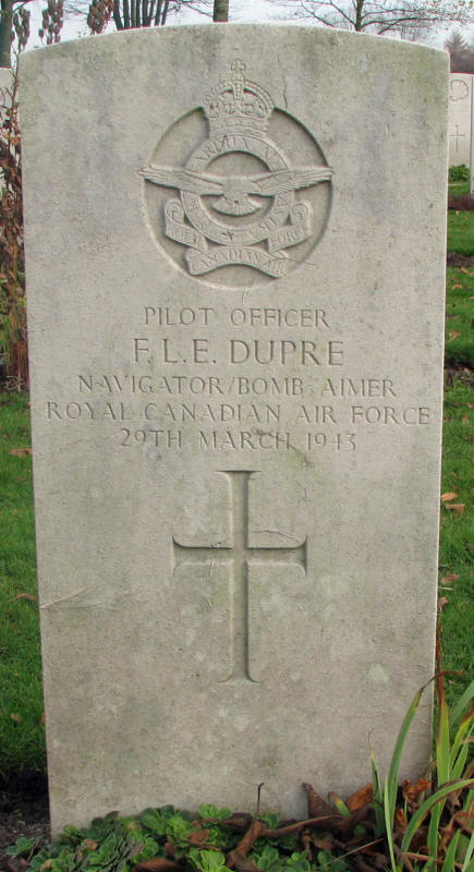 P/O Fredrick Louis Edward Dupre<br/><br /><br />diedMarch 29th, 1943